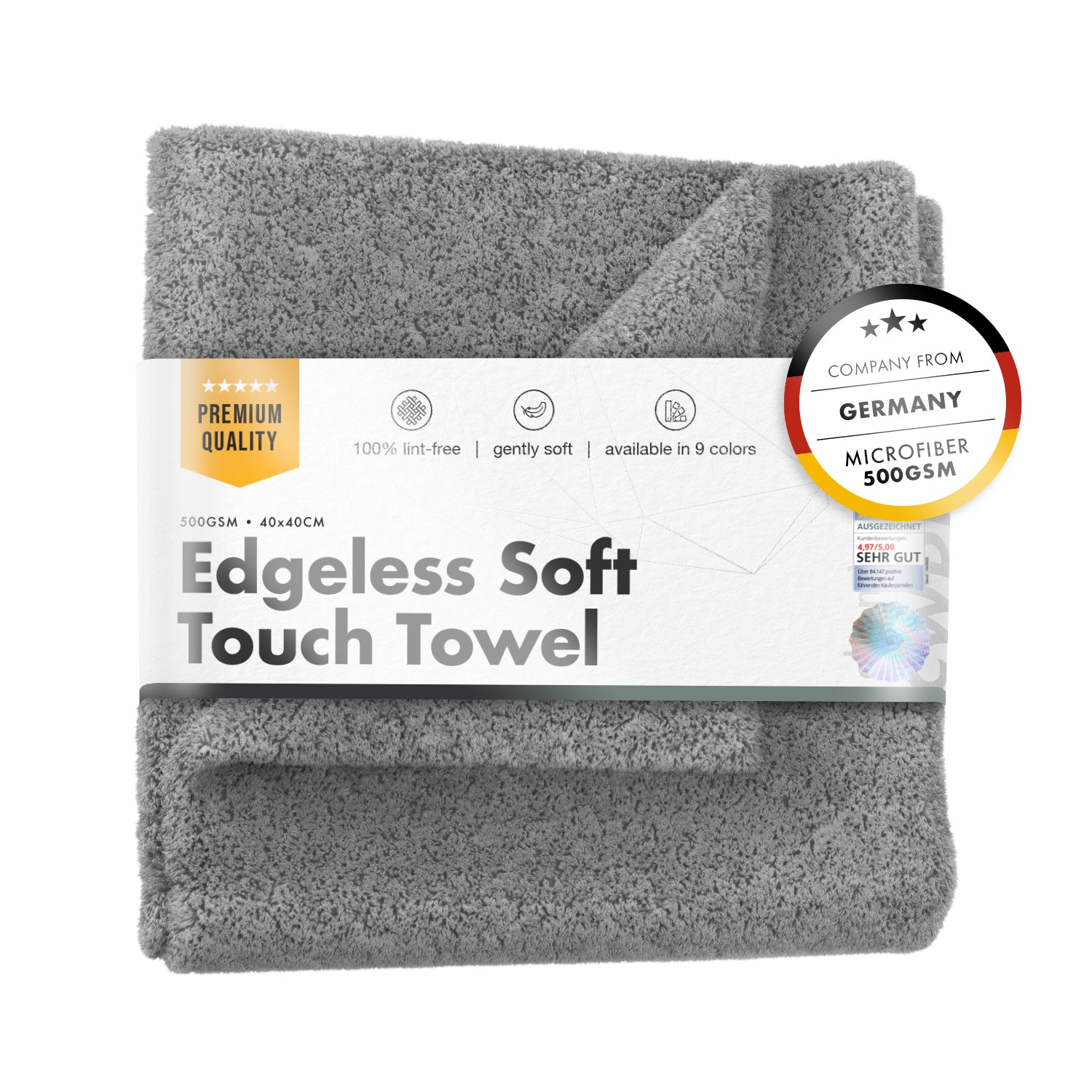 ChemicalWorkz Edgeless Soft Touch Towel. 500GSM Microvezel poetsdoek 40×40 cm. 500gsm poetsdoek. 500gsm polijstdoek. microvezeldoek randloos. randloze microvezeldoek. microfiber cloth. 500gsm poetsdoek. 500gsm polijstdoek. 500gsm microvezeldoek. microvezel doek. poetsdoek. Microvezeldoek grijs.