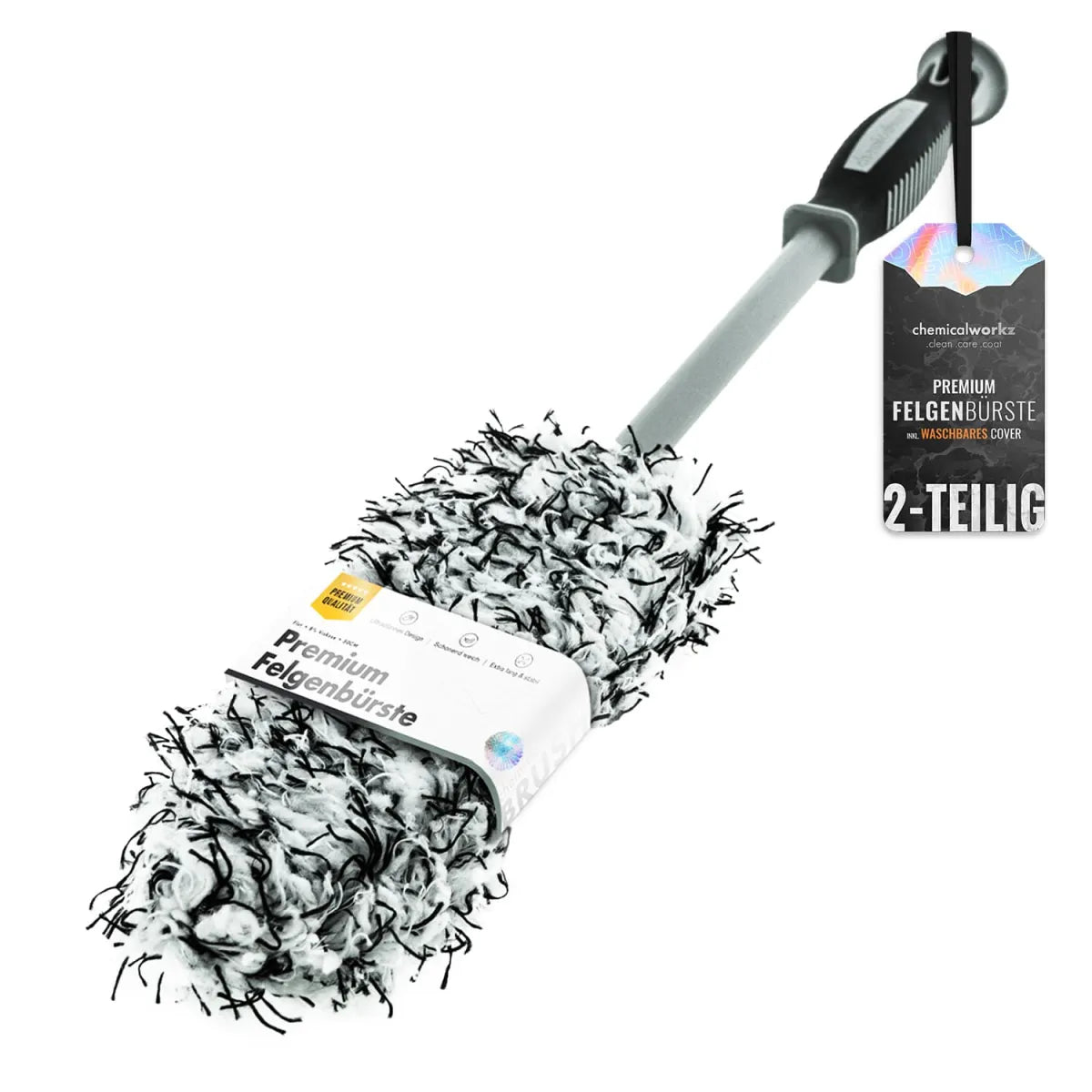 Microvezel velgenborstel om grondig en krasvrij velgen schoon te maken
