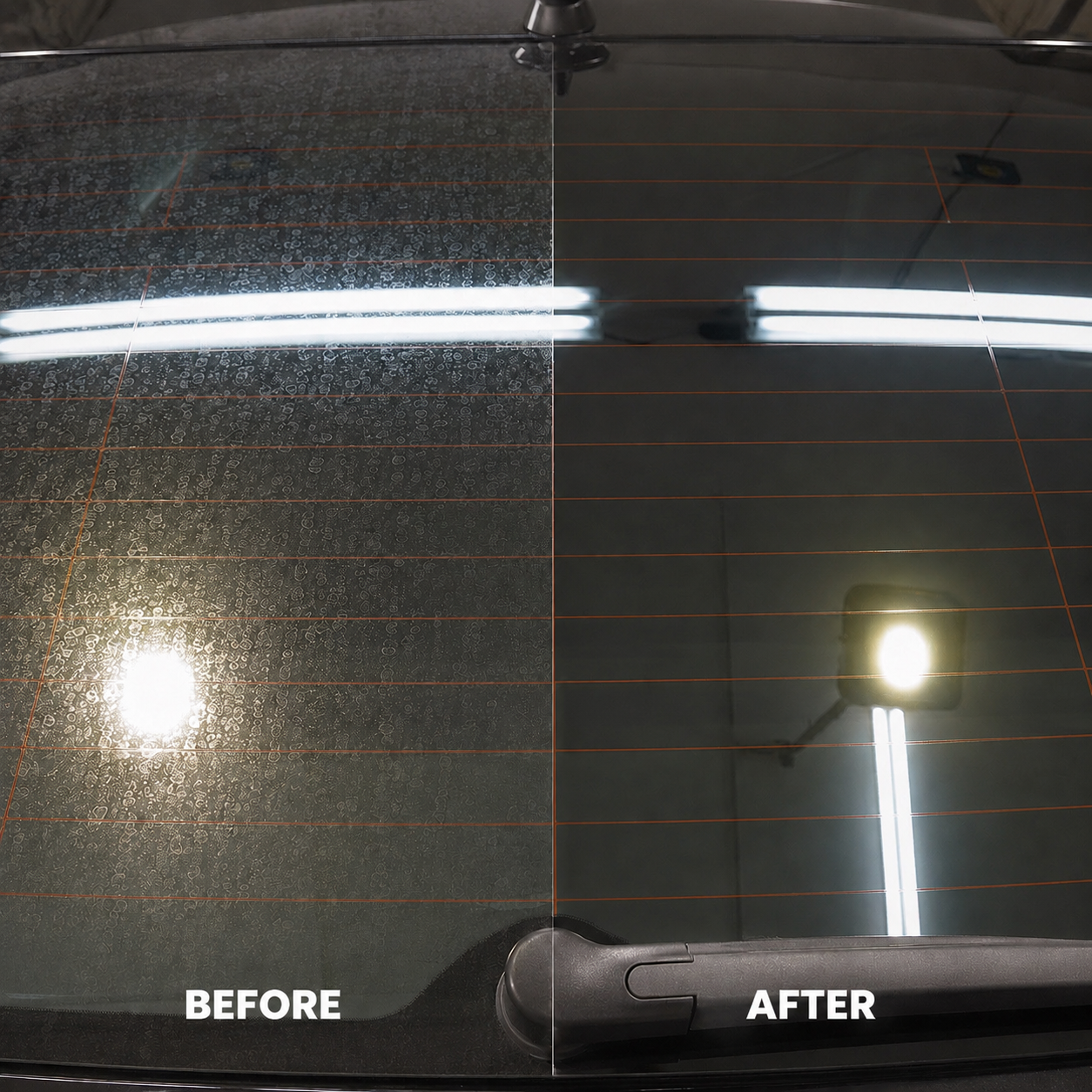 Before en after met Swippy Glascompound