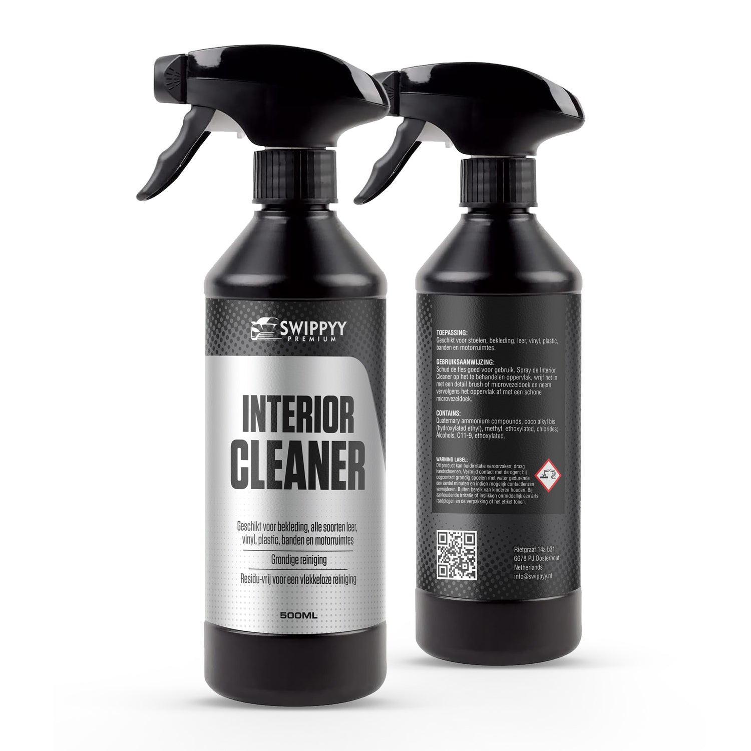 Reinig en verfraai je auto-interieur moeiteloos! Swippy Premium Interior Cleaner verwijdert vuil en vlekken zonder strepen. Perfect voor bekleding, leer en kunststof. Bestel nu!