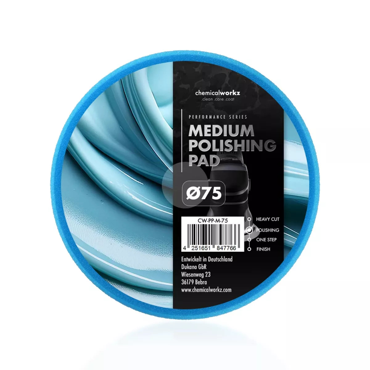 Chemicalworkz medium polishing pad 75mm