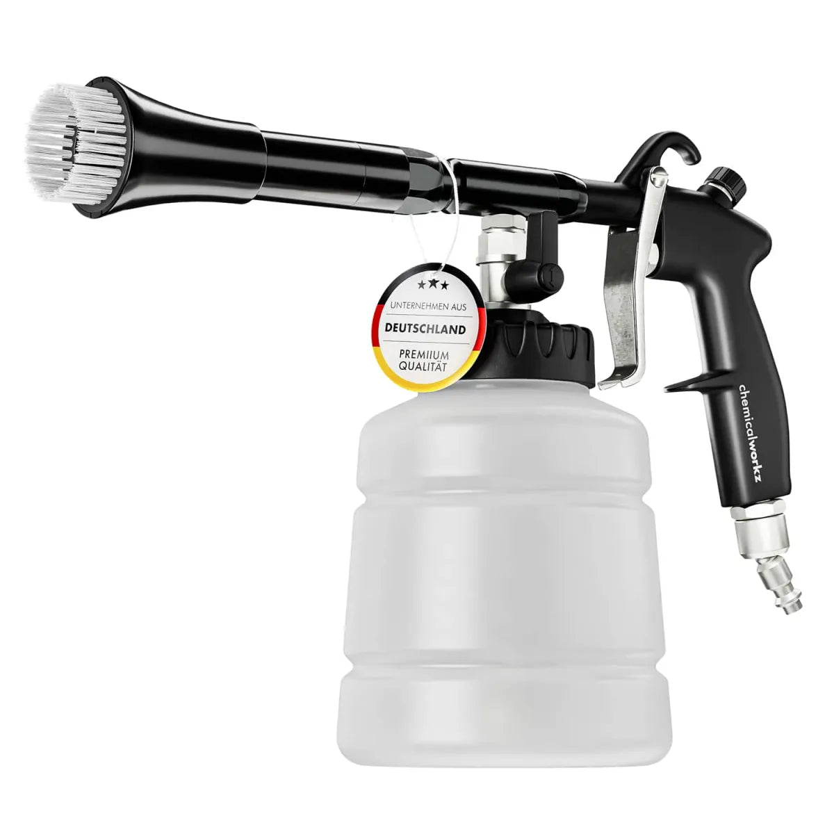 ChemicalWorkz Performance Cleaning Gun. professionele pneumatisch reinigingspistool. professionele pneumatisch reinigingspistool voor detailers en autopoetsbedrijven. Tornado cleaning gun. Tornador cleaning gun.
Cleaning gun, detailing gun, car tool tornador