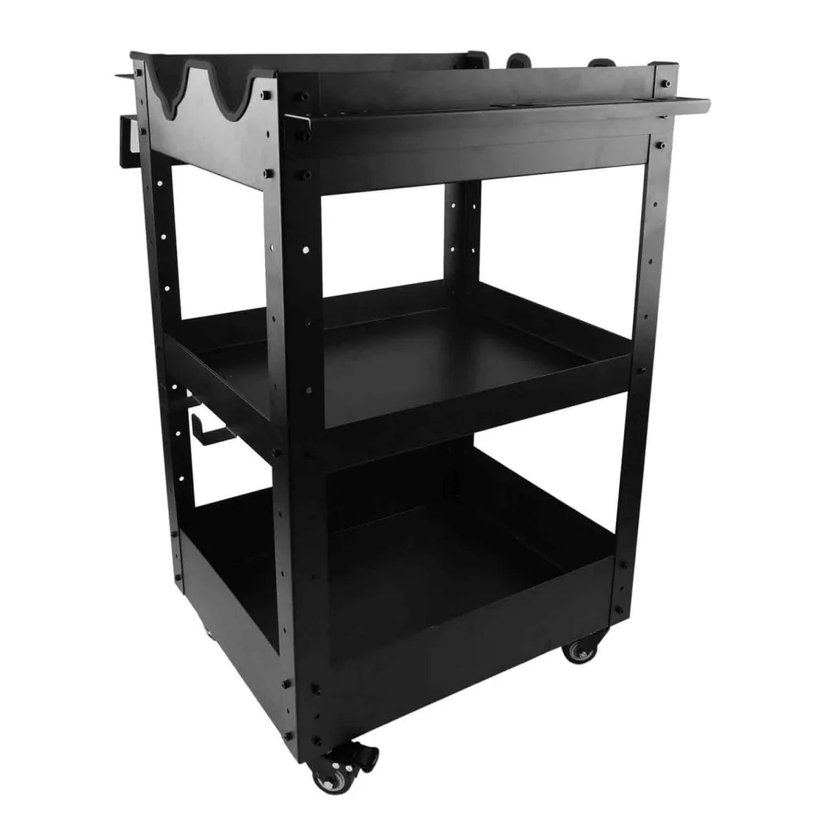 ChemicalWorkz Premium Detailing Trolley metaal – vooraanzicht met opbergvakken