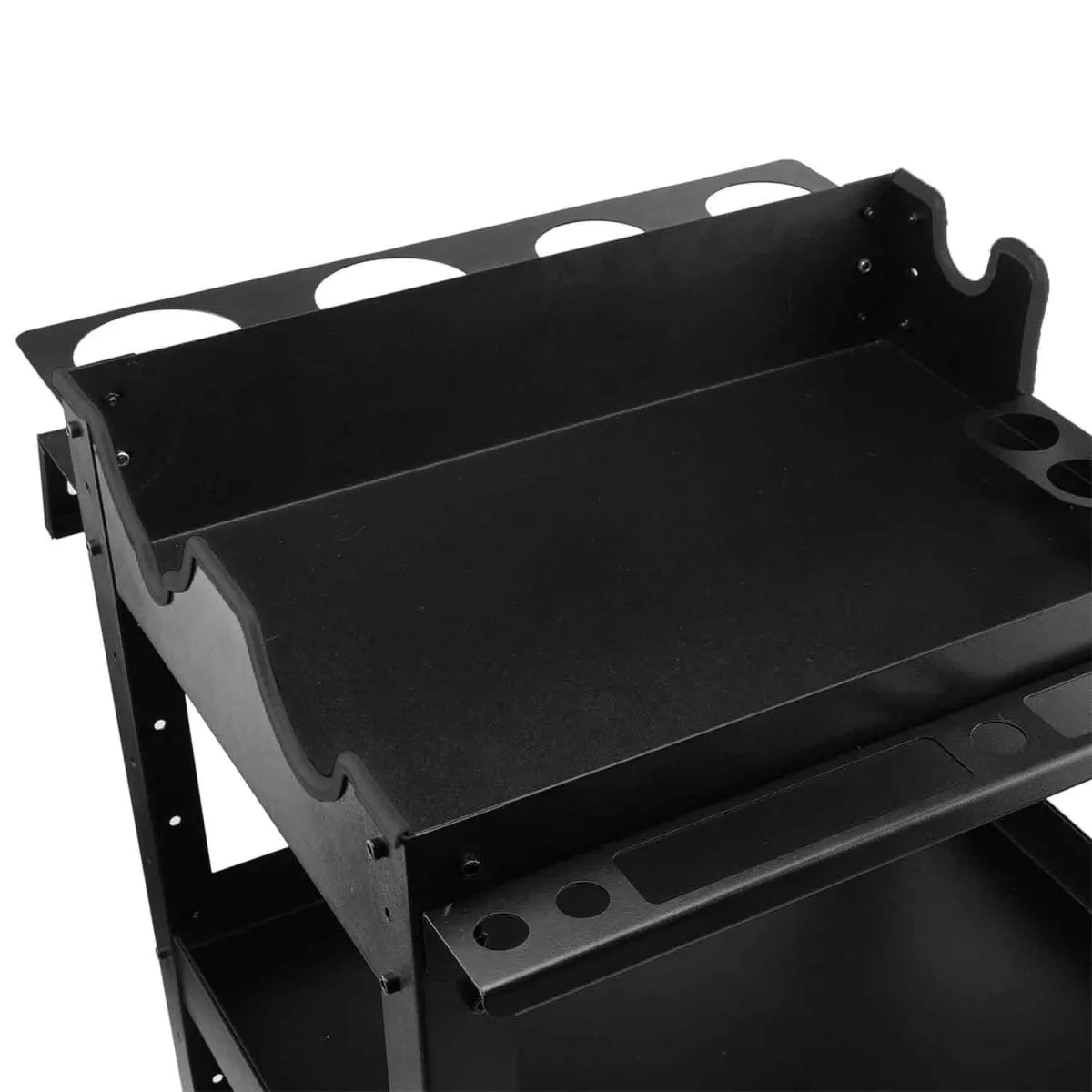 ChemicalWorkz Premium Detailing Trolley – zijaanzicht met zwenkwielen en rem