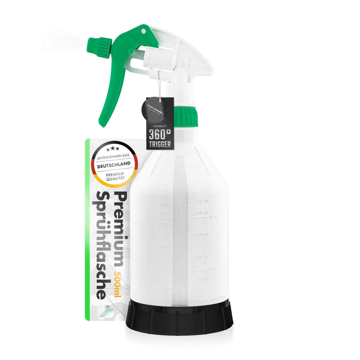 360 graden sprayer. chemicalworkz sprayer. detailing fles. hervulbare fles. navulbare fles.