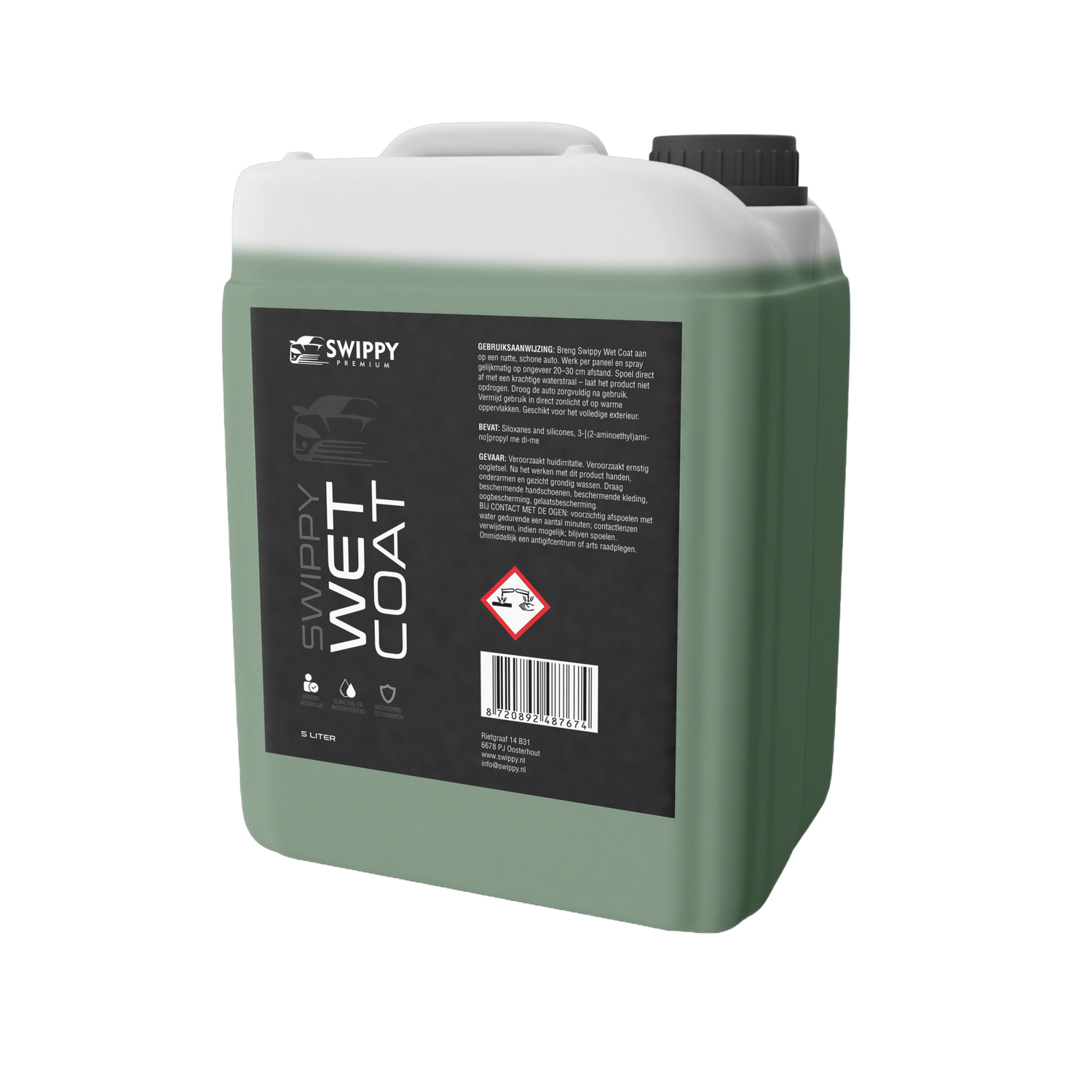 Wet coat. Wetcoat. Swippy wet coat. Swippyy wet coat. 5 liter wet coat. 5 liter wetcoat. Sealent spray. Spray on sealent. Lakbescherming. Auto lakbescherming. Lakbescherming auto. Autowax. 