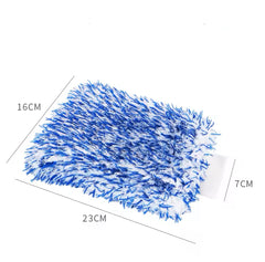 Dubbelzijdige microvezel washandschoen blauw