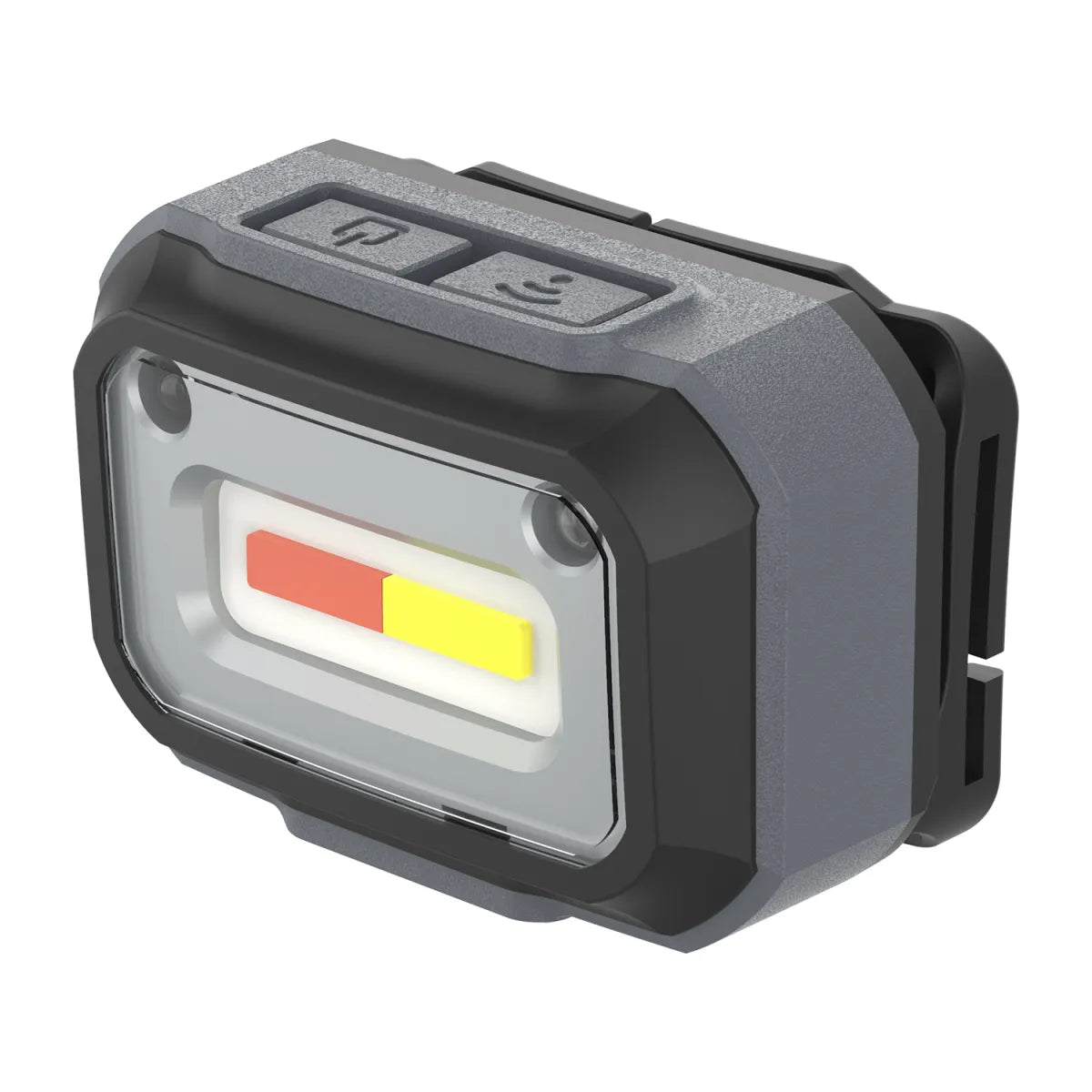 Close-up van ChemicalWorkz Head Light LED hoofdlamp met USB-C oplaadpoort en verstelbare hoofdband