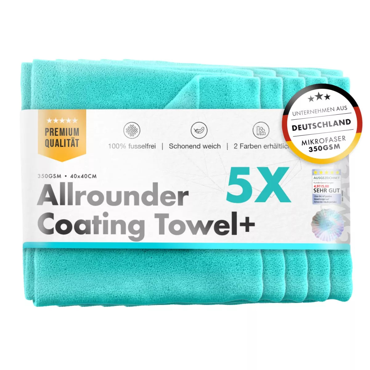 Chemicalworkz Allrounder microvezeldoek 350GSM in het turquoise