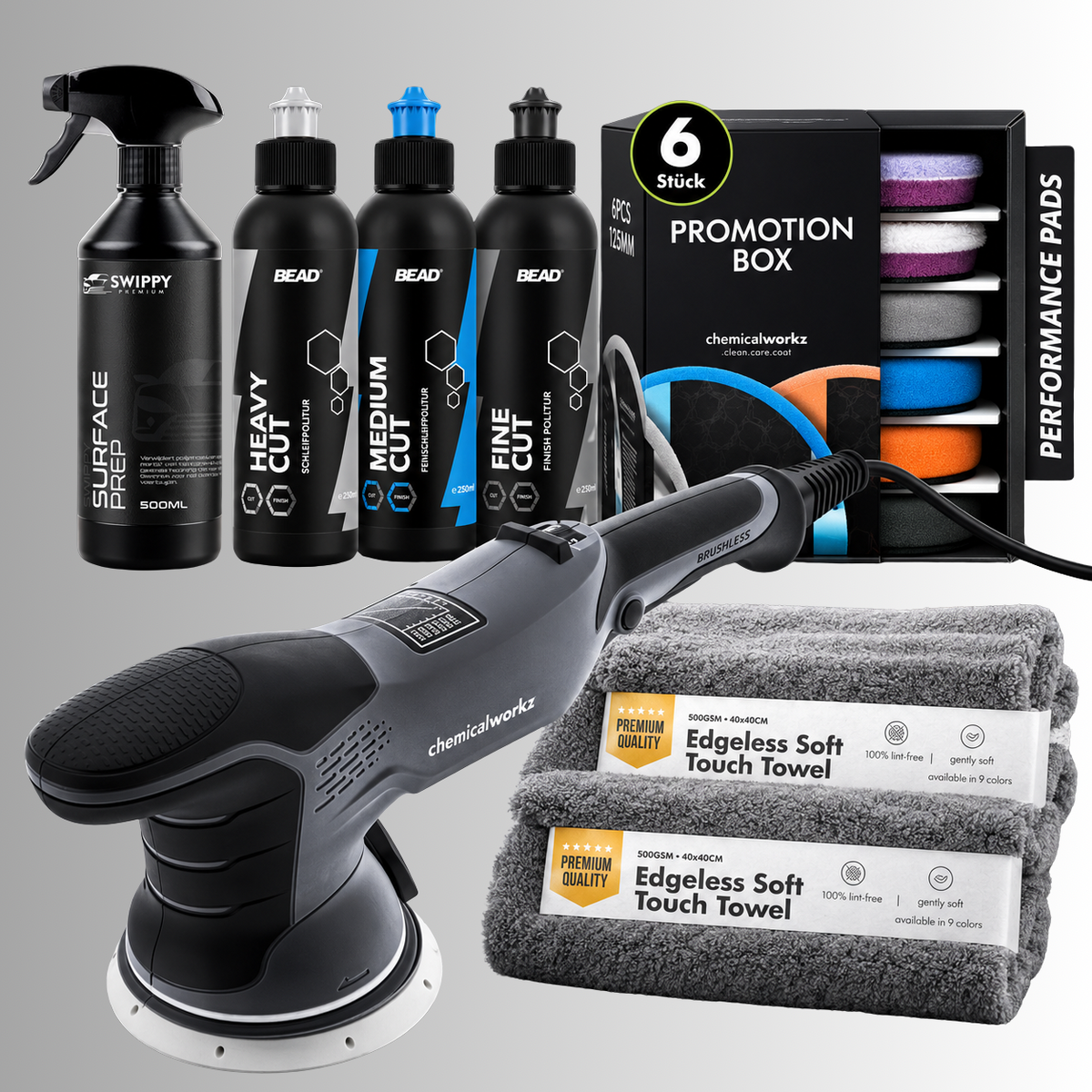 Swippy Complete Polijstbundel – DA15 Pro Brushless