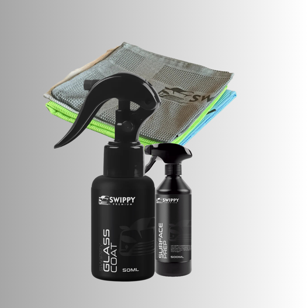 Swippy Glass Coat bundel met glass coating, surface prep en microvezeldoeken