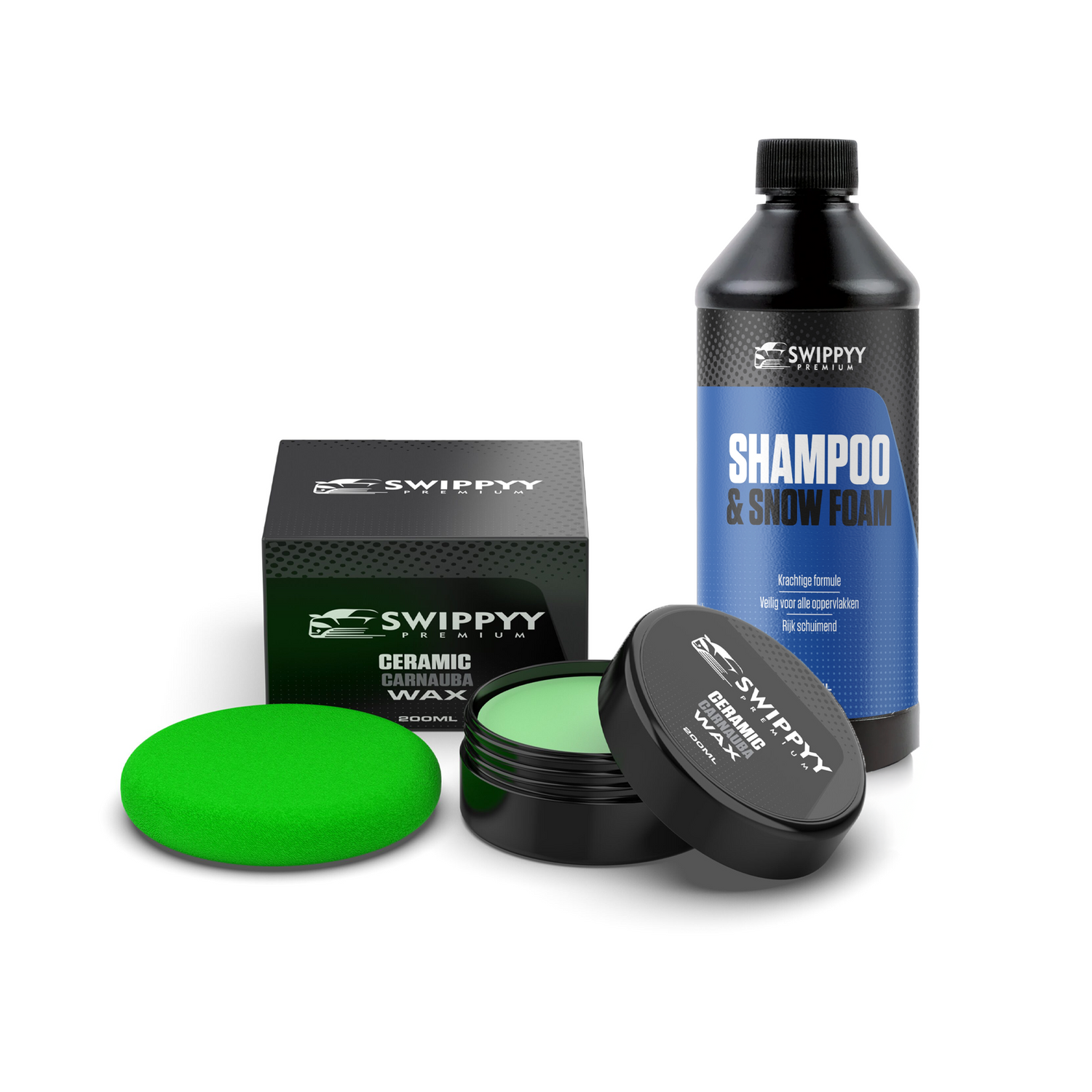 Was en bescherm pakket Auto wassen Auto beschermen Autowax Autoshampoo 