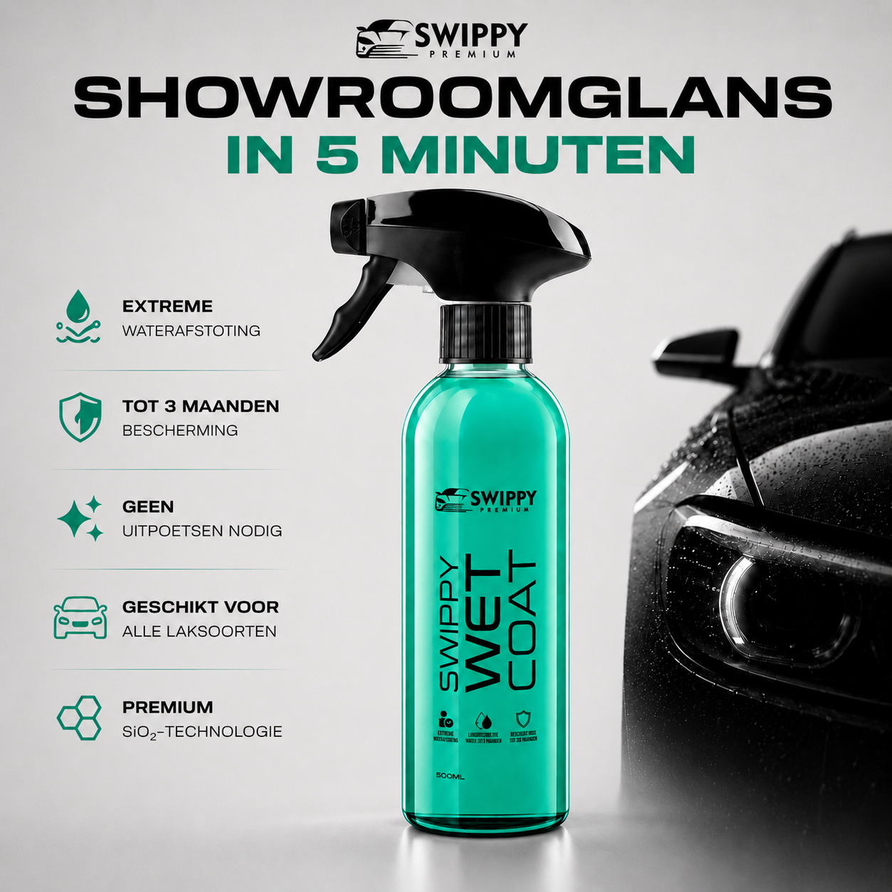 Showroomglans, waterafstotendheid en een standtijd tot 12 weken in slechts minuten