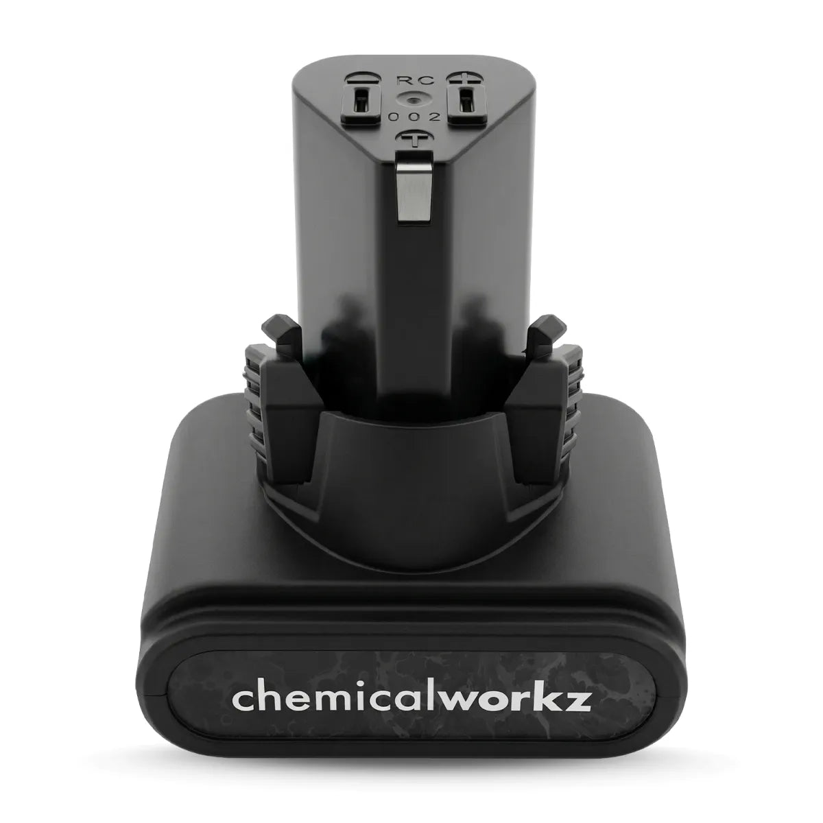Chemicalworkz EVO 12V 5Ah lithium-ion vervangingsaccu voor DA12 EVO en EVO Mini polijstmachine, zwart met laadindicator