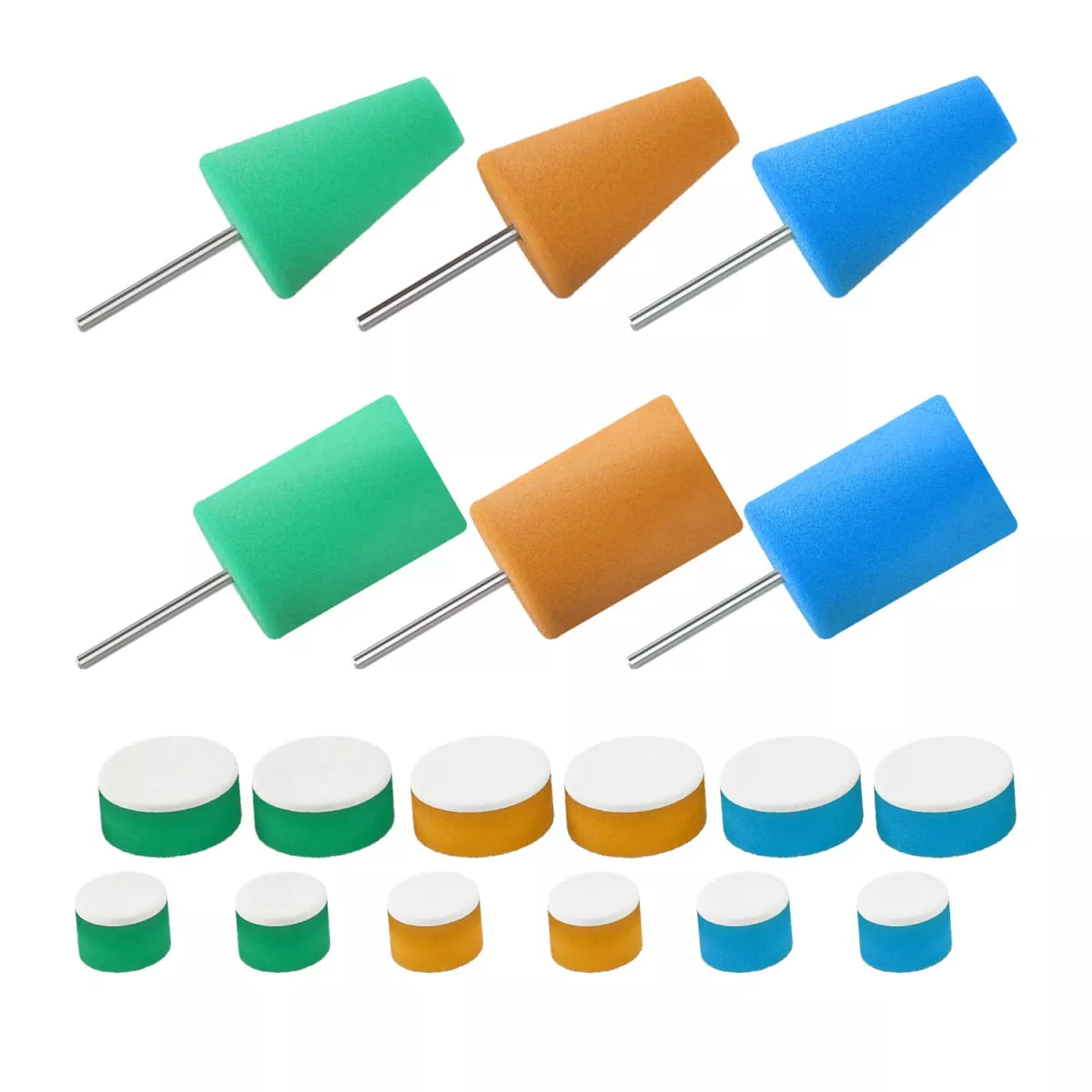 polishing cones & pads. polijstpads. polijst pads. foampads. polishing cone shape. machine polishing pads. 