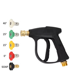 Swippy short trigger gun met 5 nozzles. Short trigger gun. Parkside short trigger gun. Nilfisk short trigger gun. AVA short trigger gun. Karcher short trigger gun. 